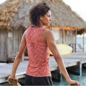 Athleta Women's Multi Color Sleeveless V Neck Athletic Tank‎ Top Size M